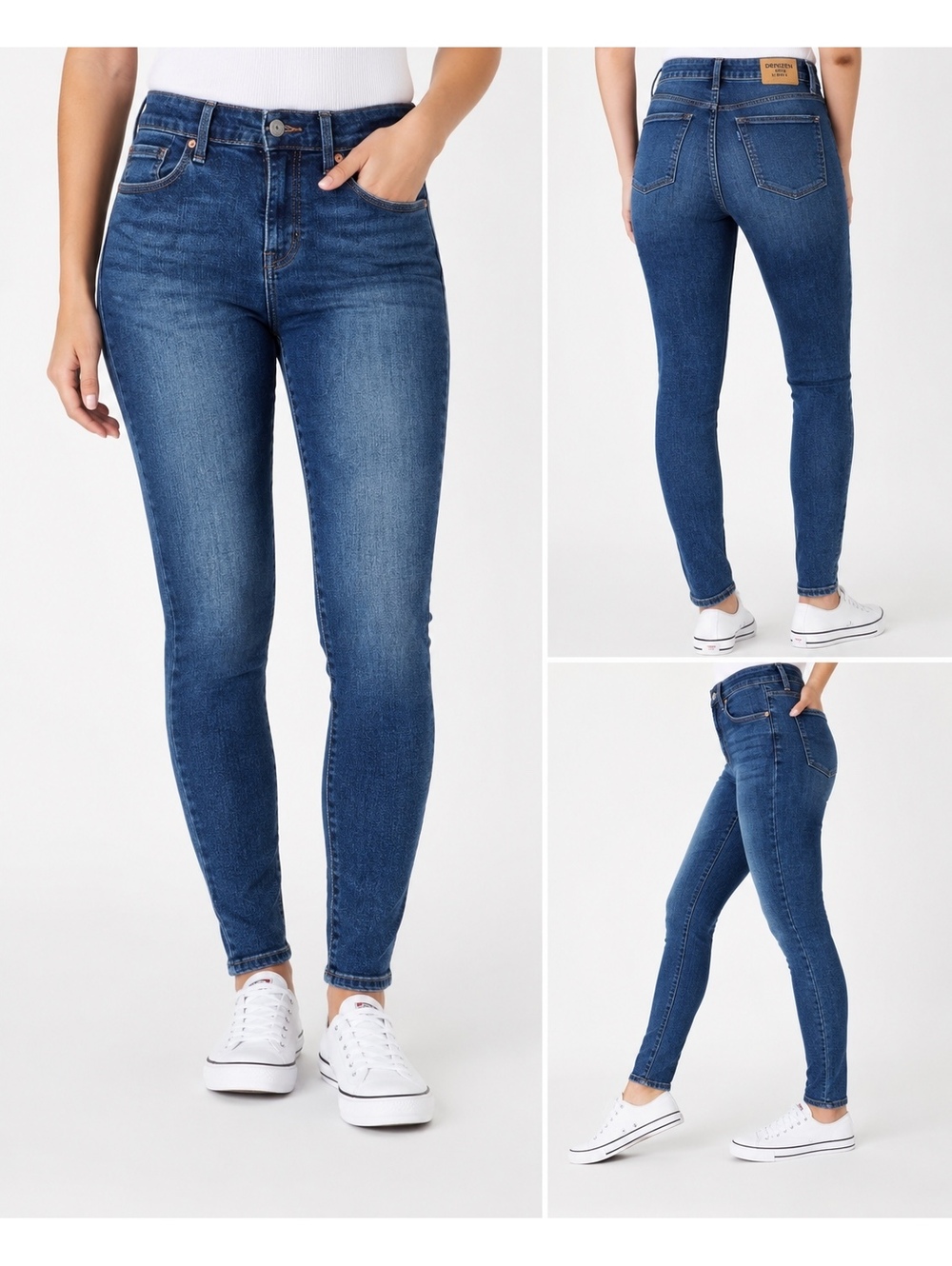 Denizen from Levi's High-Rise Skinny Jeans - Dark Blue